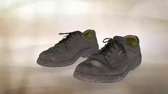 A pair of used men shoe021