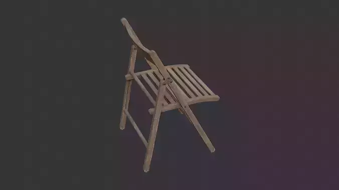 Rustic Wooden Folding Chair