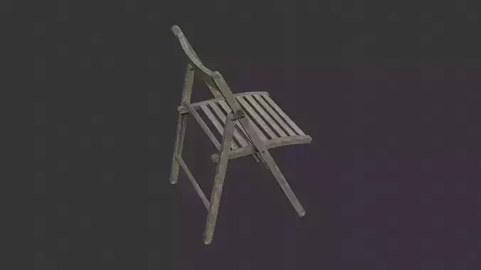 Worn Wood Folding Chair