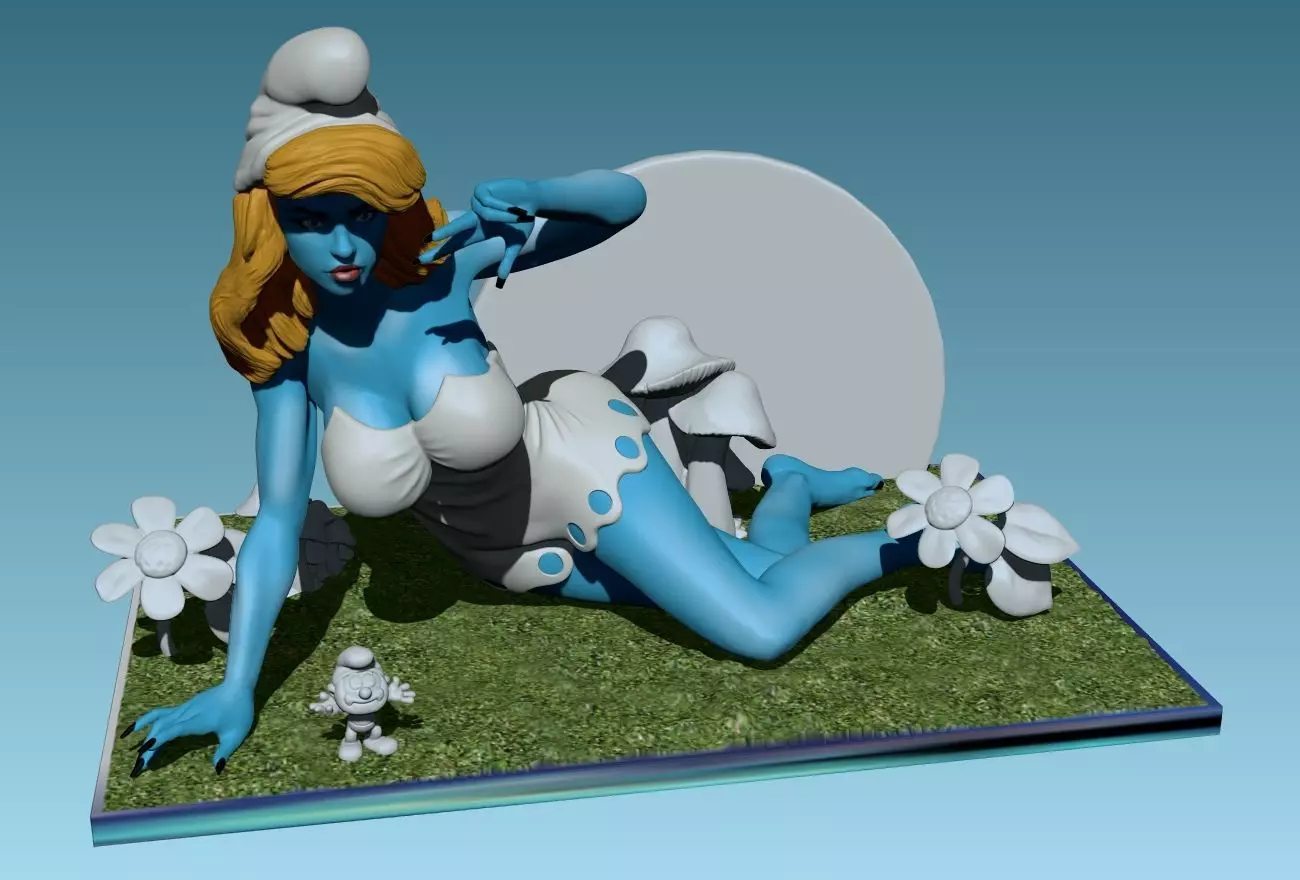 Pitufina Real life 3D print model_2