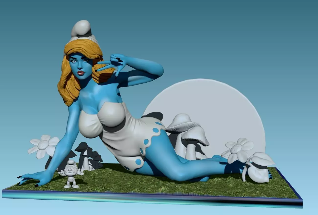 Pitufina Real life 3D print model_5