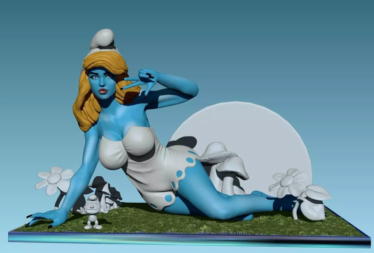 Pitufina Real life 3D print model_4