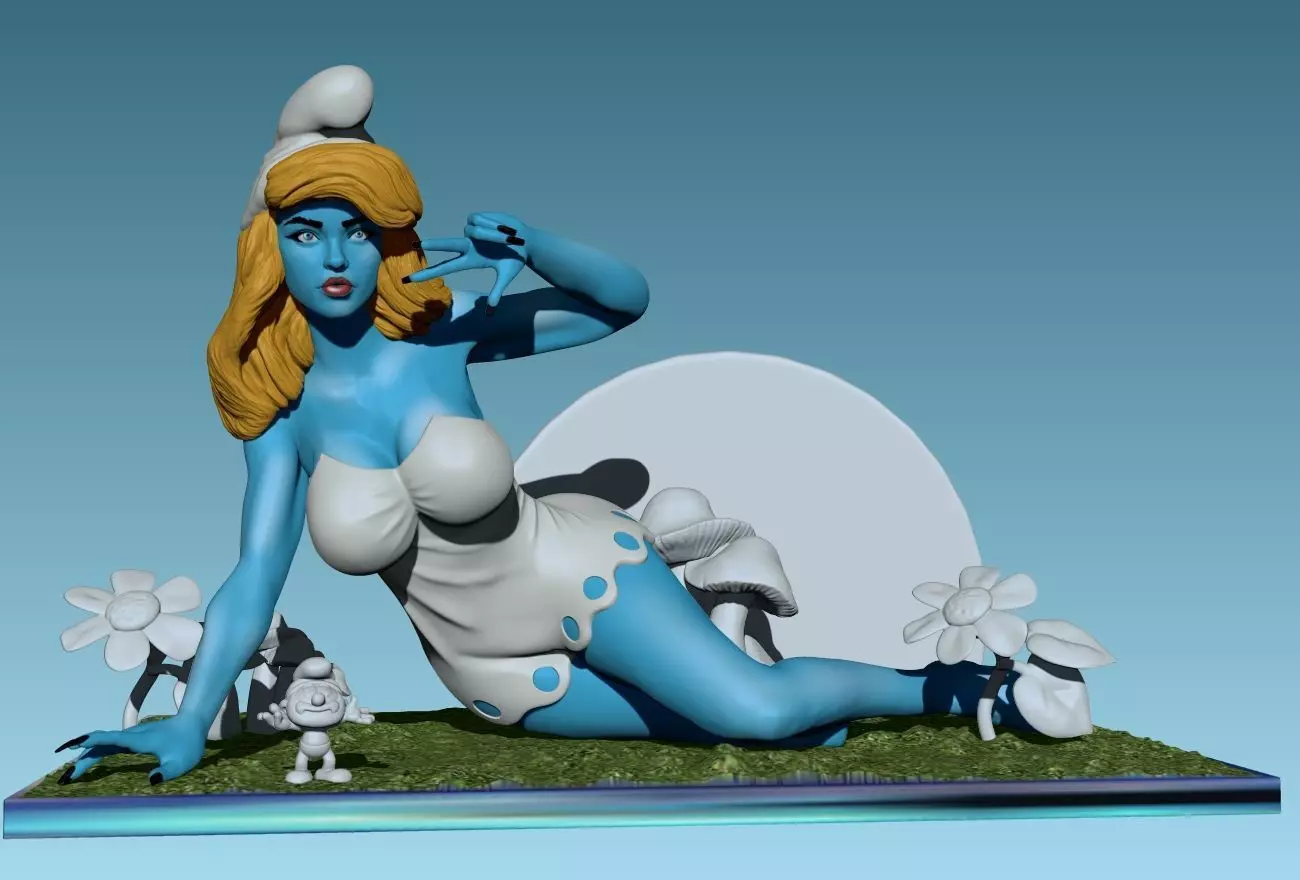 Pitufina Real life 3D print model_6