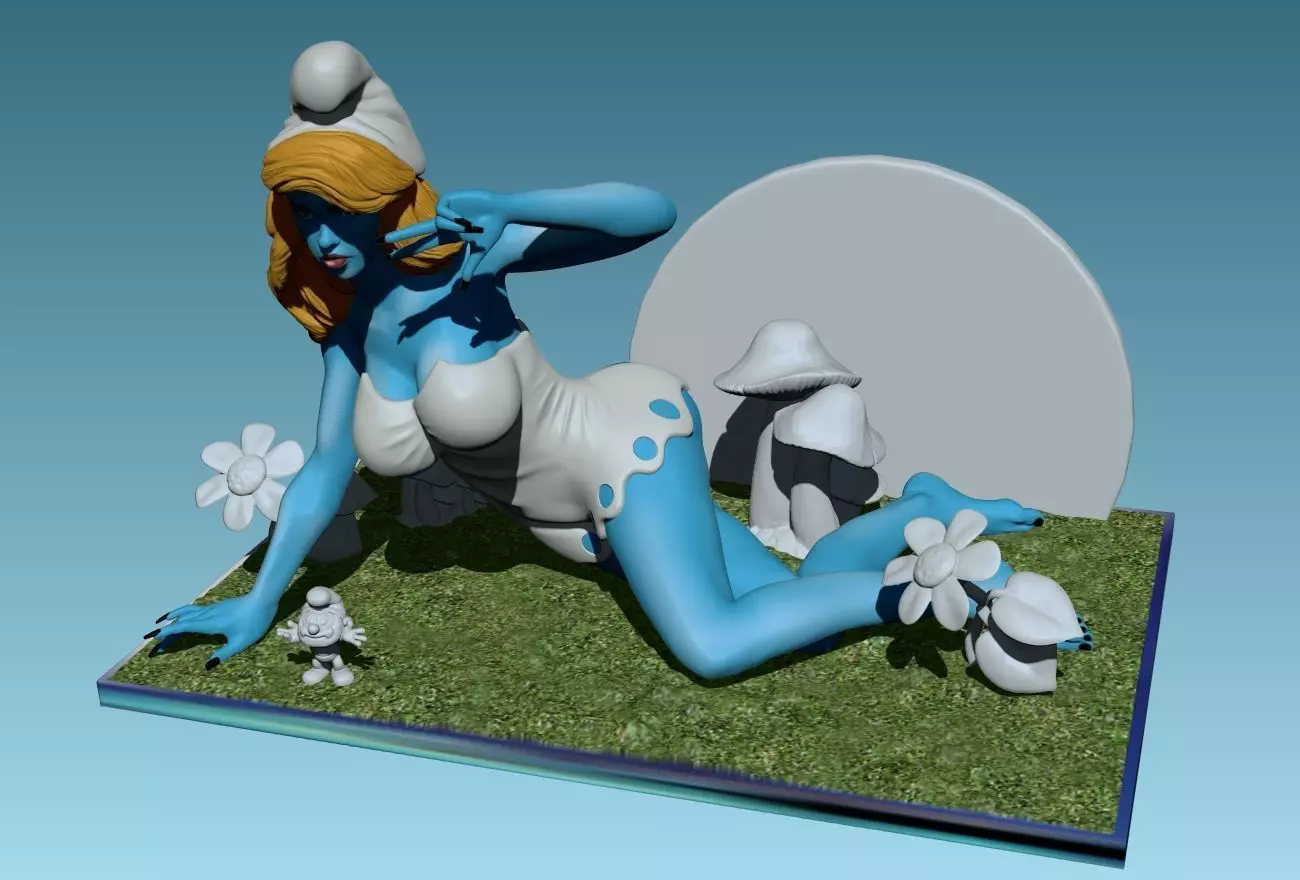 Pitufina Real life 3D print model_3