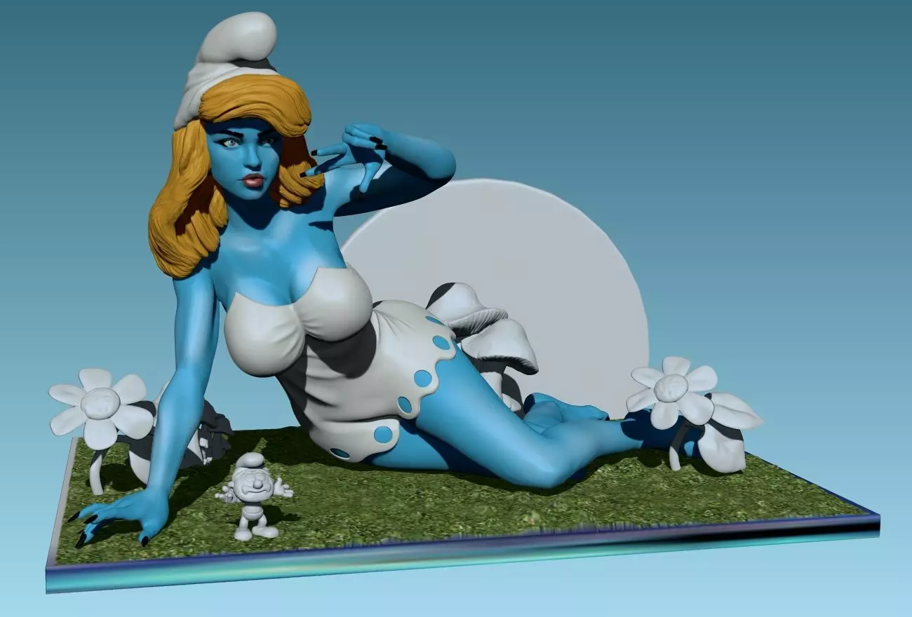 Pitufina Real life 3D print model_0