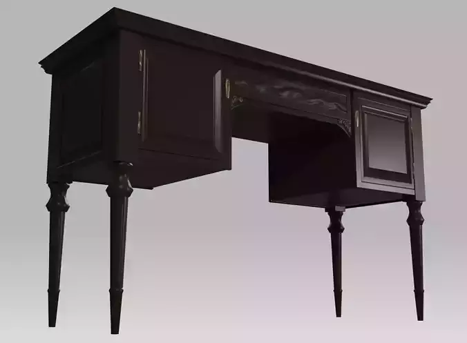 Writing Desk Low-Poly Low-poly 3D model
