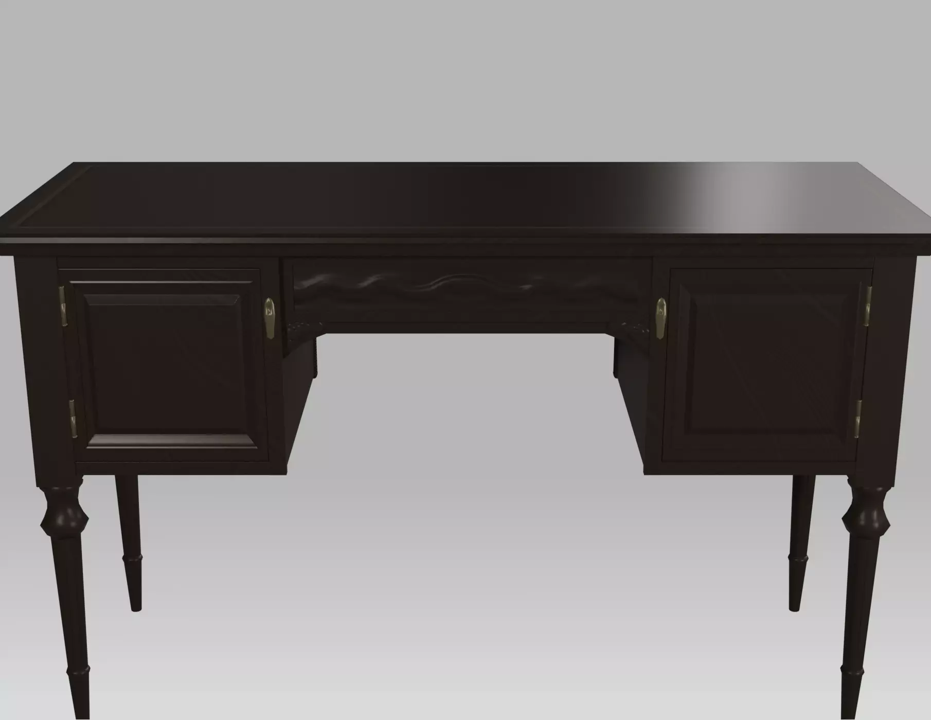 Writing Desk Low-Poly Low-poly 3D model_4