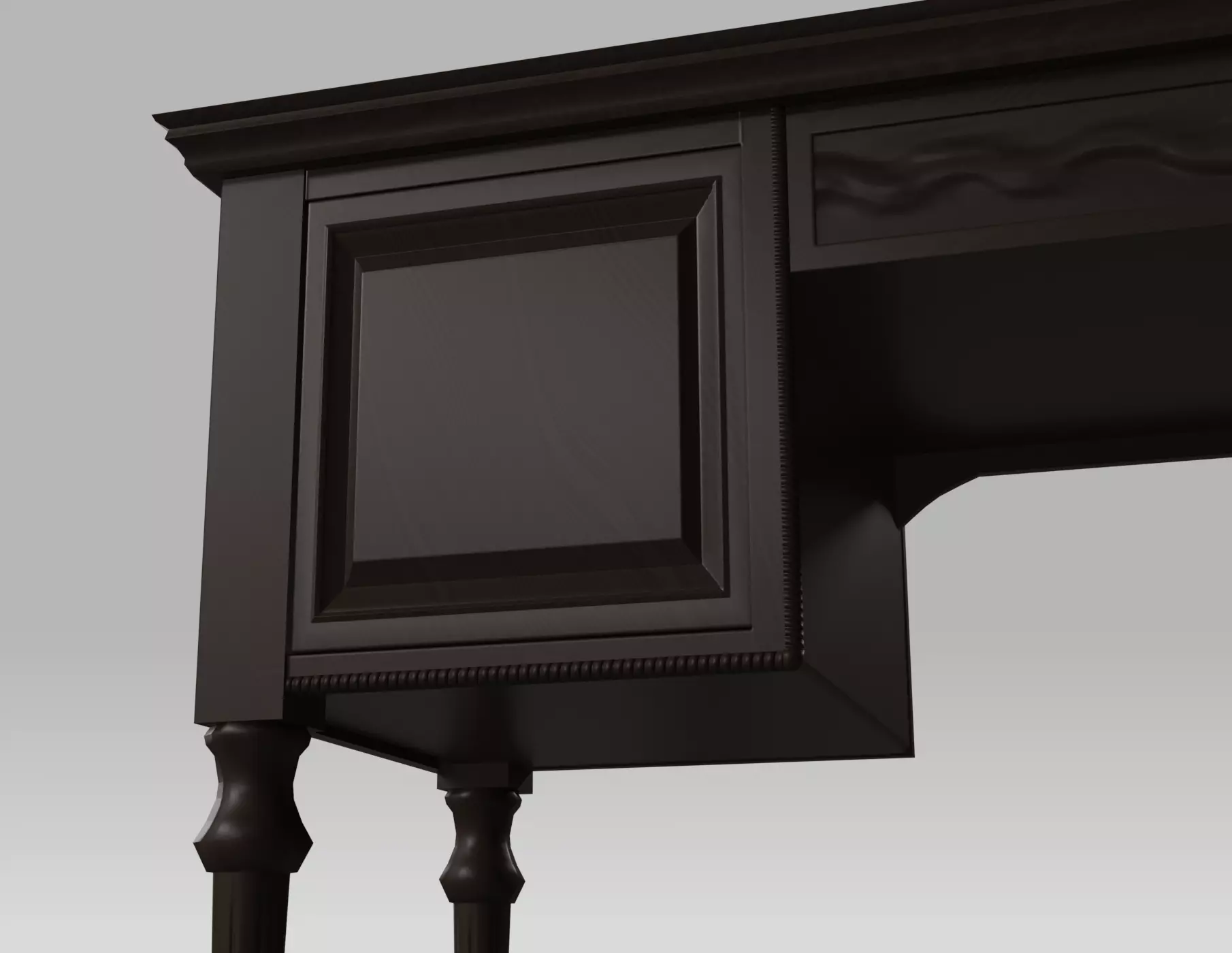 Writing Desk Low-Poly Low-poly 3D model_6