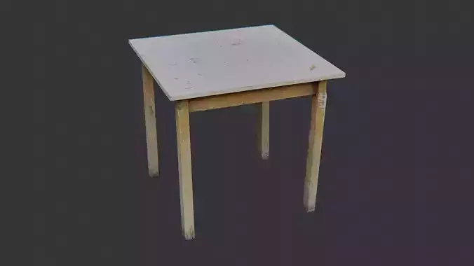 Square Weathered Wood Table