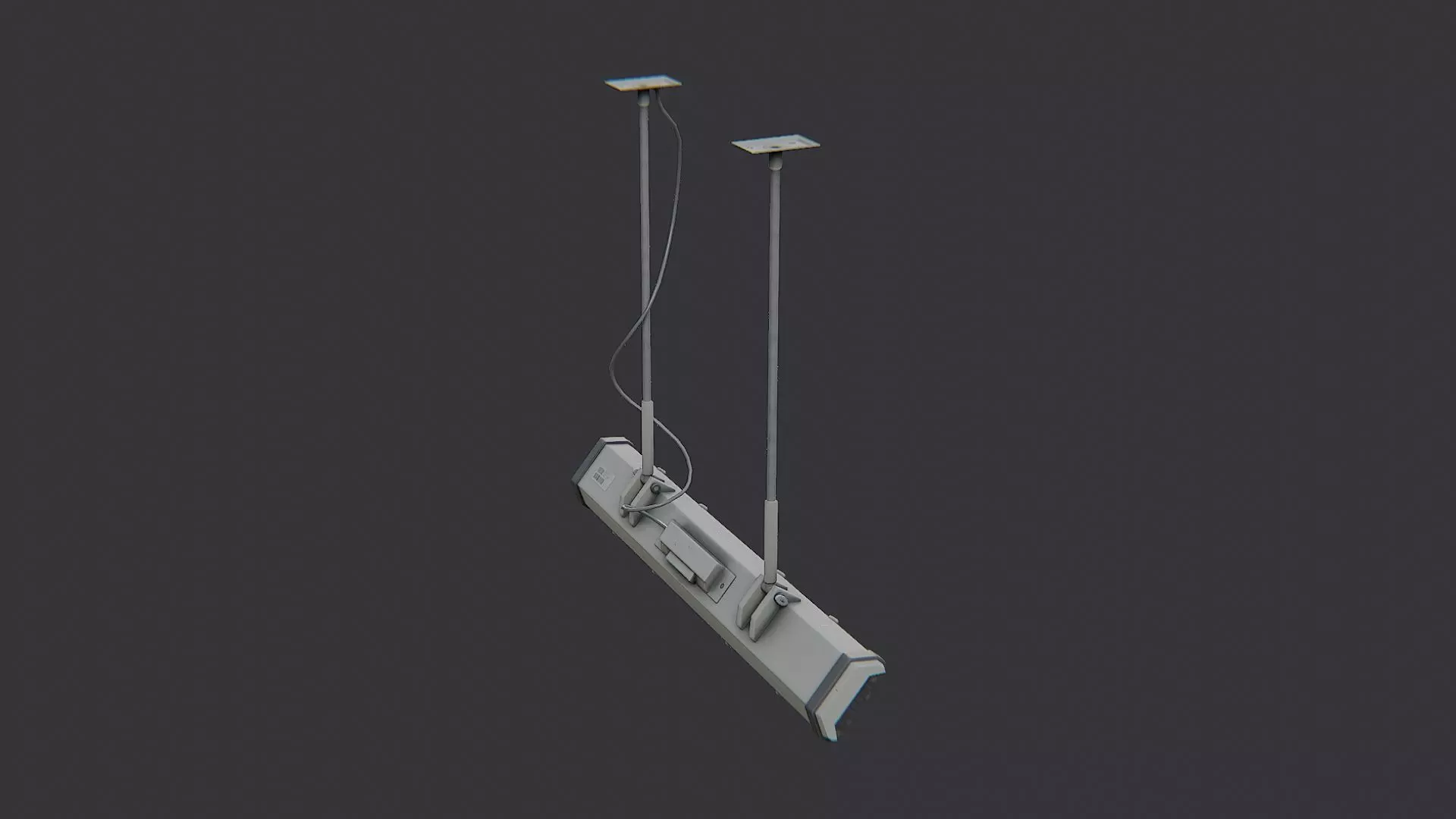 Dormitory Lobby Ceiling Light Fixture Low-poly 3D model_1