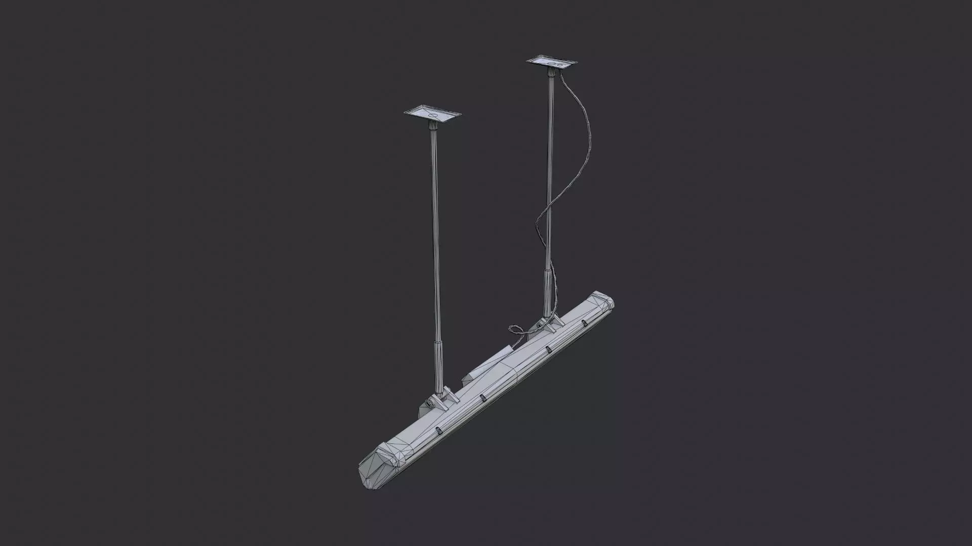 Dormitory Lobby Ceiling Light Fixture Low-poly 3D model_7