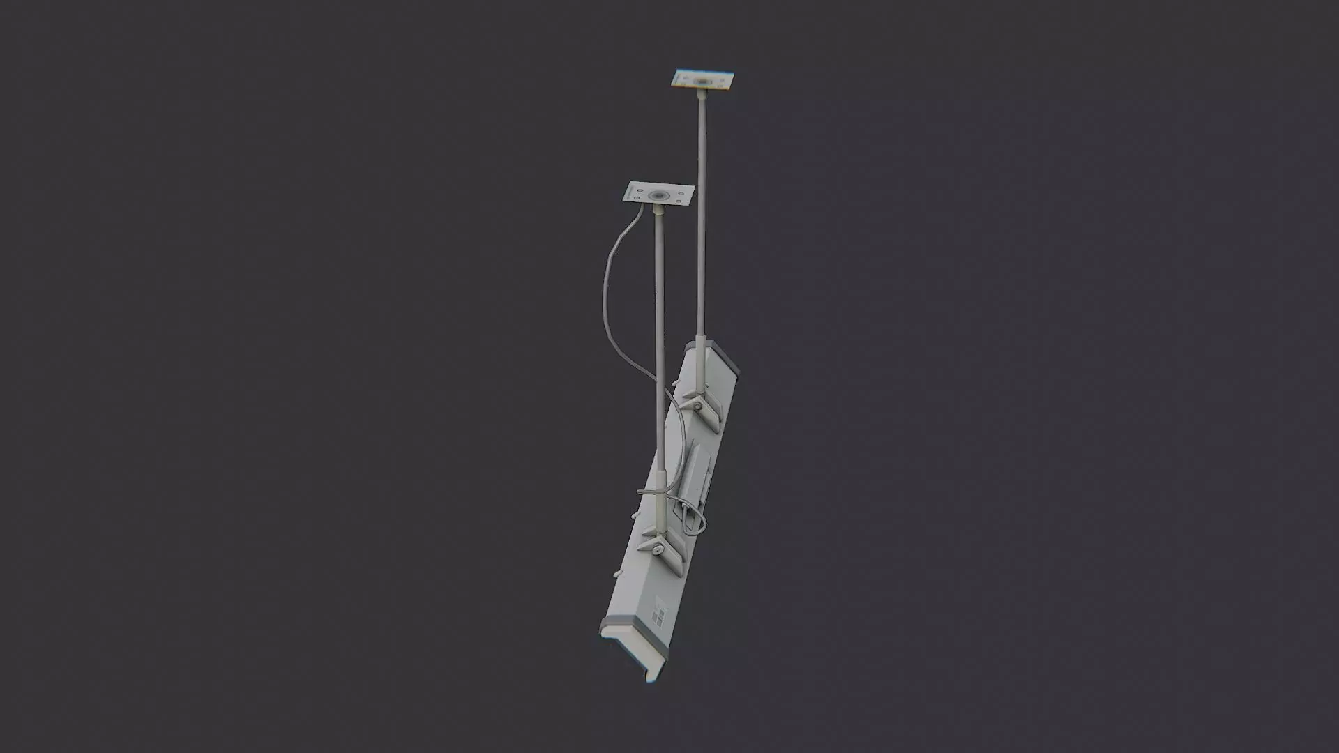 Dormitory Lobby Ceiling Light Fixture Low-poly 3D model_3