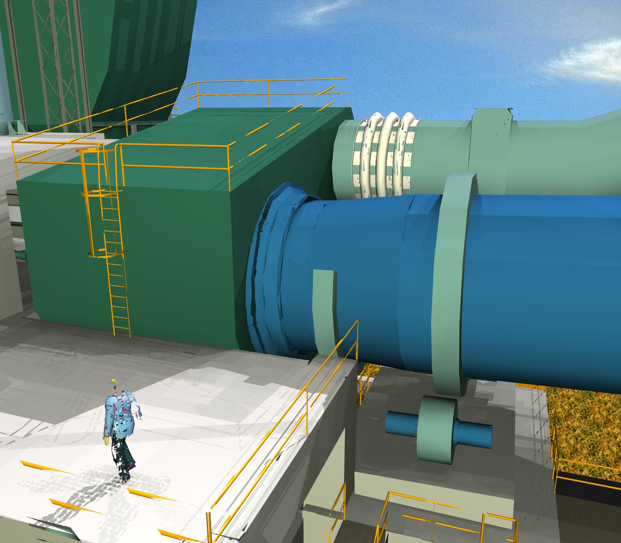 7-Cooler Electrostatic Precipitator Cement Plant Free 3D model_6