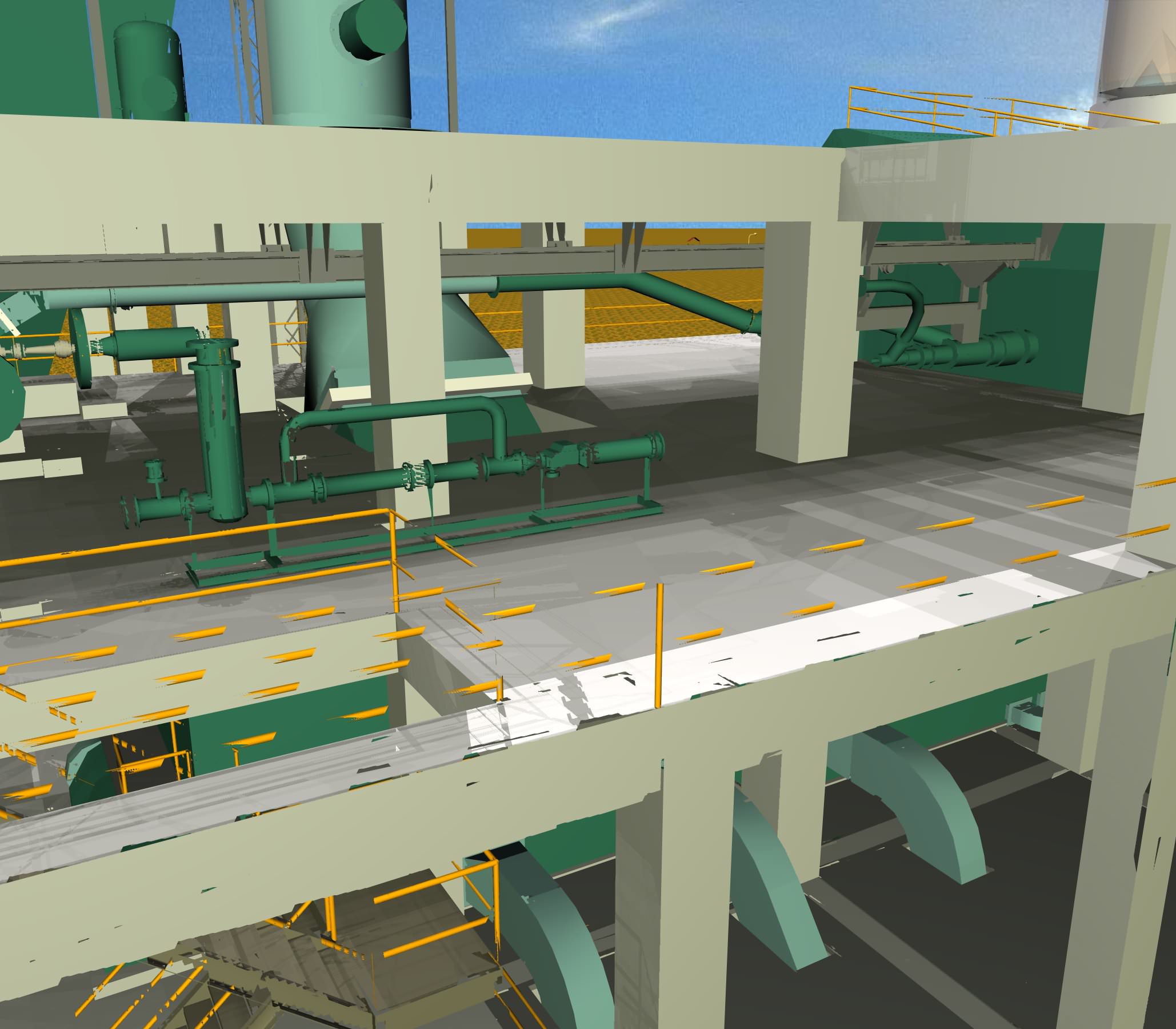 7-Cooler Electrostatic Precipitator Cement Plant Free 3D model_2