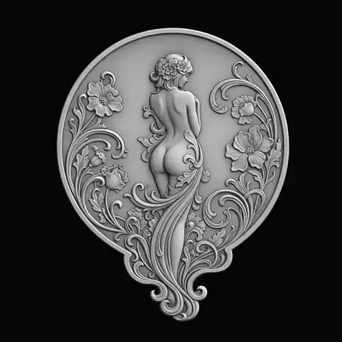 Floral Muse Bas Relief Sculpture