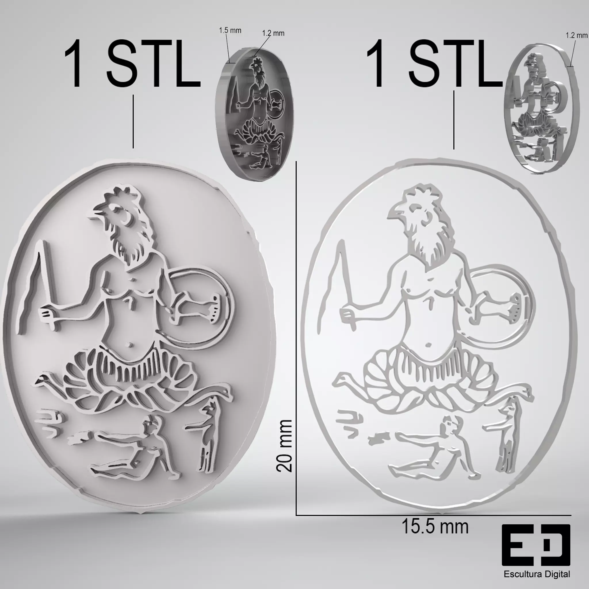 Abraxas Logo 3D print model_0