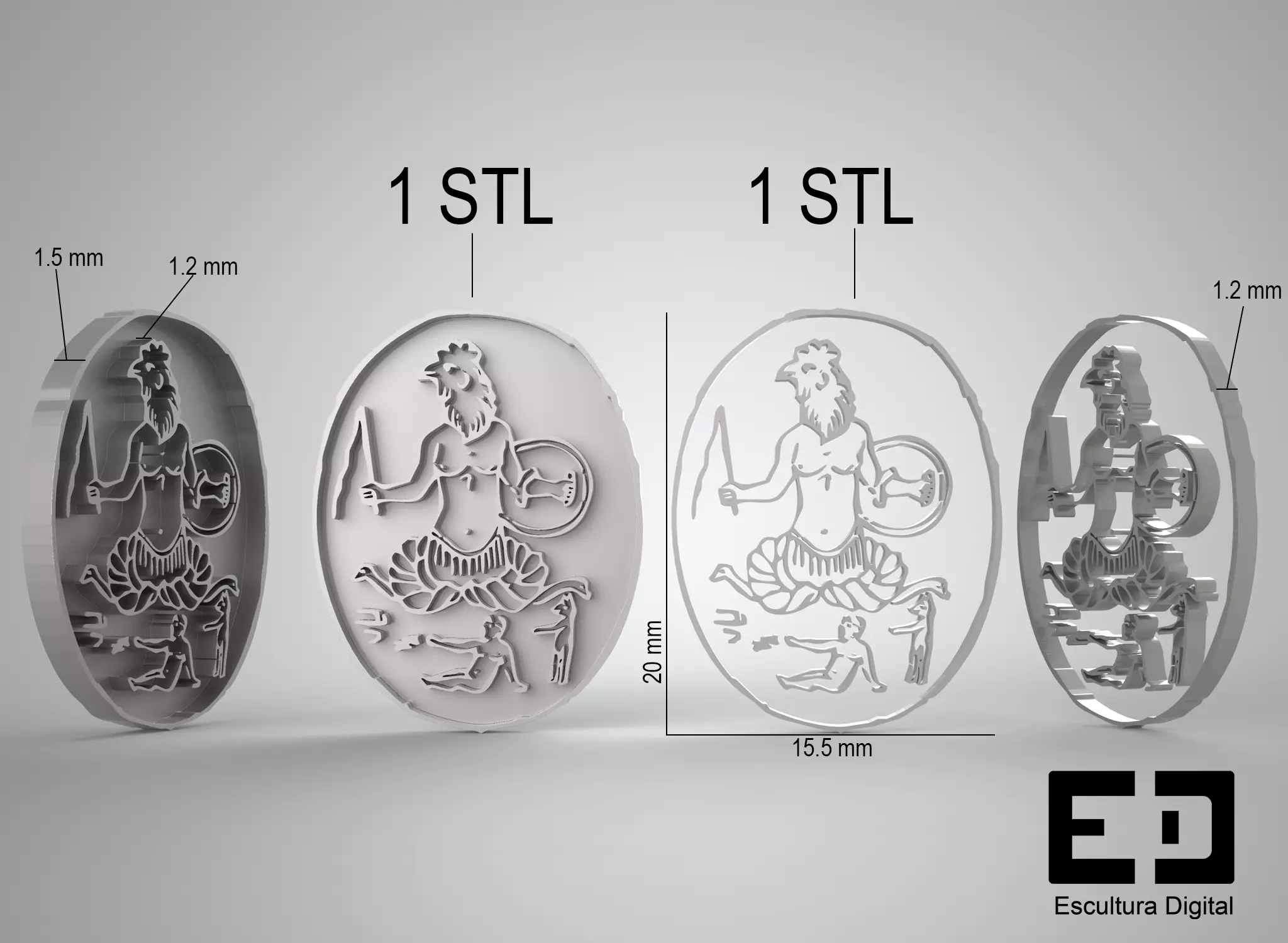 Abraxas Logo 3D print model_3