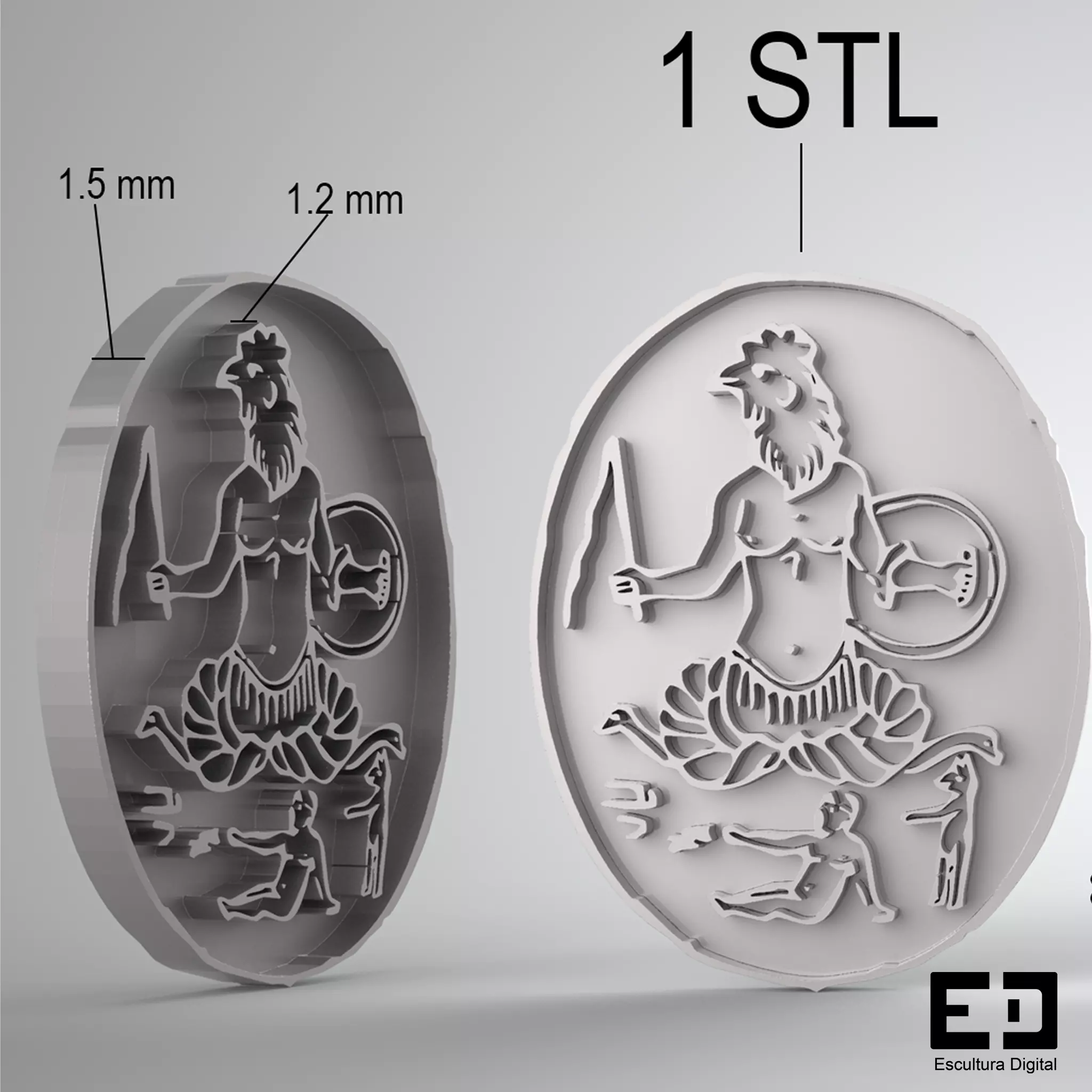 Abraxas Logo 3D print model_2