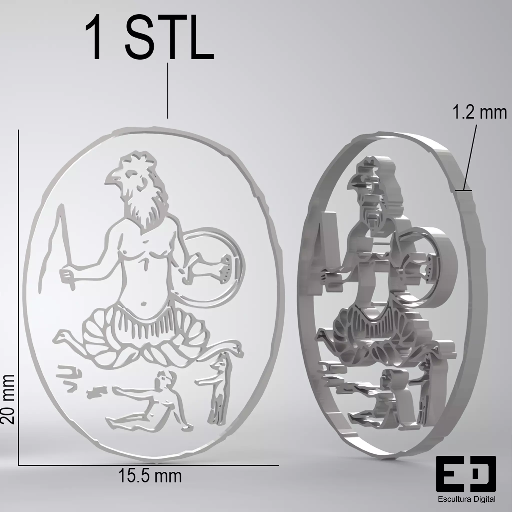 Abraxas Logo 3D print model_1