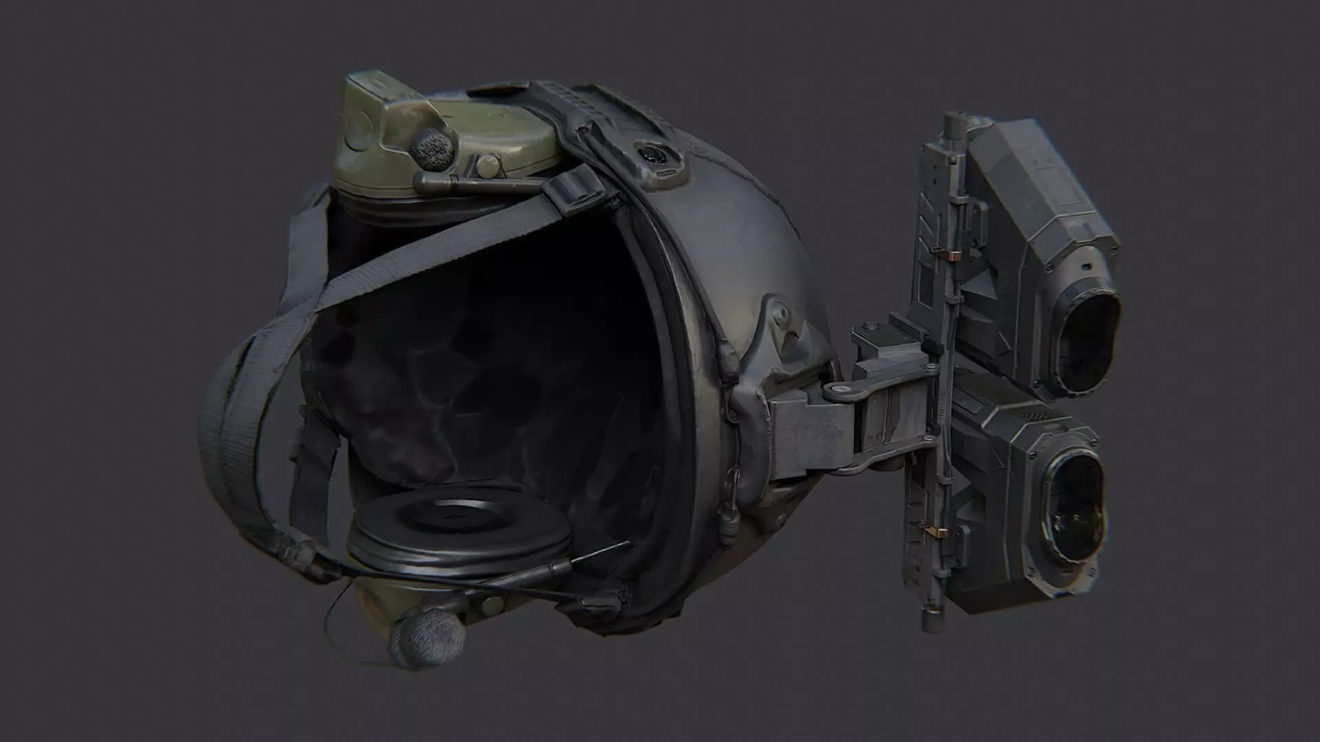 Kyle Urban Helmet with NVG Headset Low-poly 3D model_0