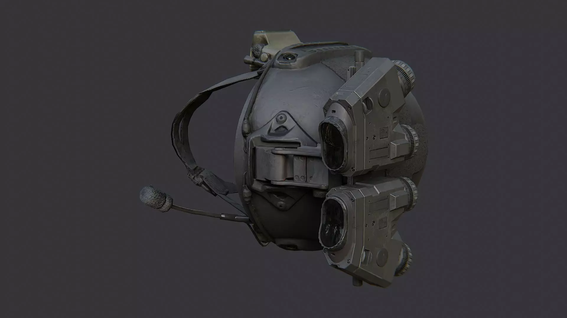 Kyle Urban Helmet with NVG Headset Low-poly 3D model_2