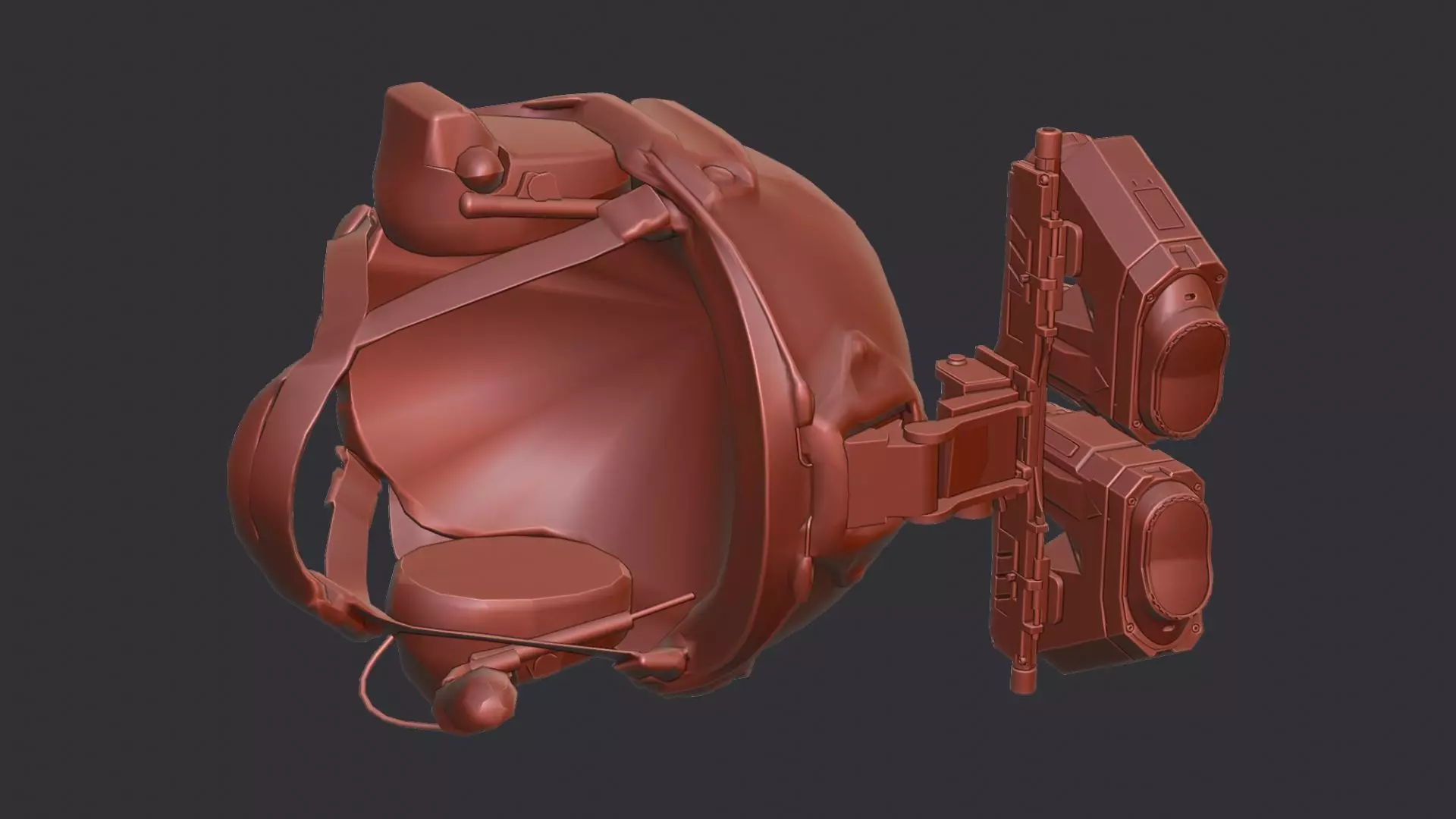Kyle Urban Helmet with NVG Headset Low-poly 3D model_6