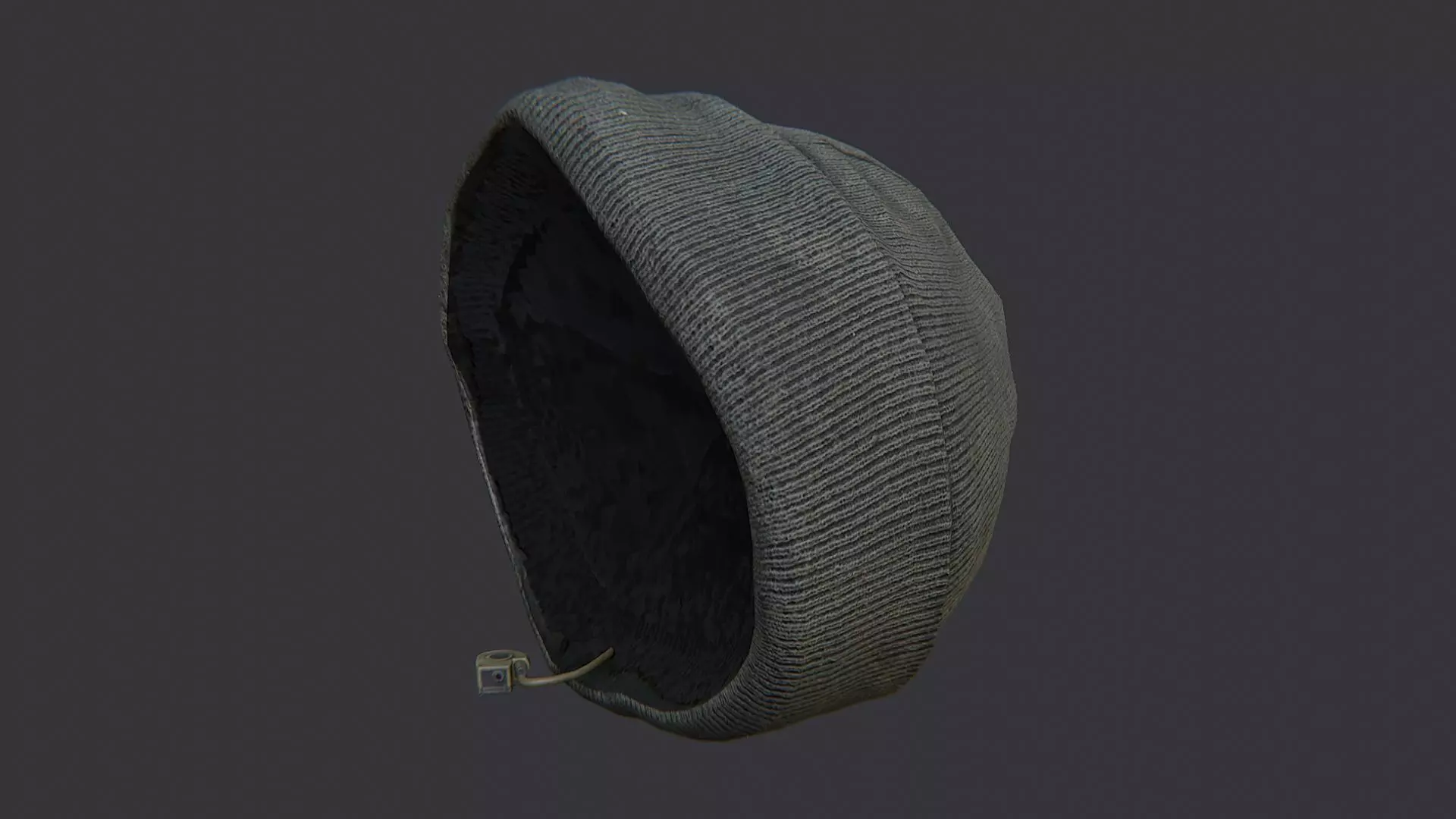 Urban Beanie Hat with Subtle Knit Texture Low-poly 3D model_0