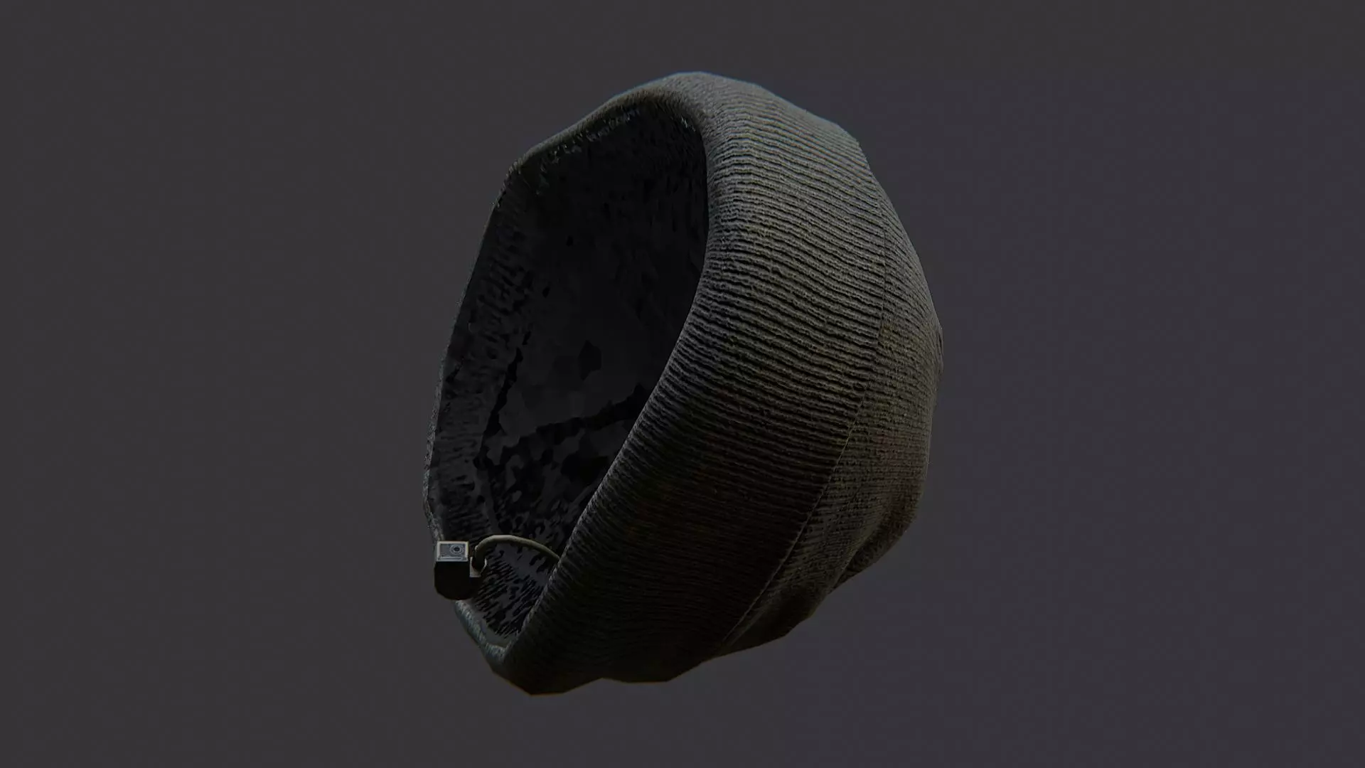 Urban Beanie Hat with Subtle Knit Texture Low-poly 3D model_5
