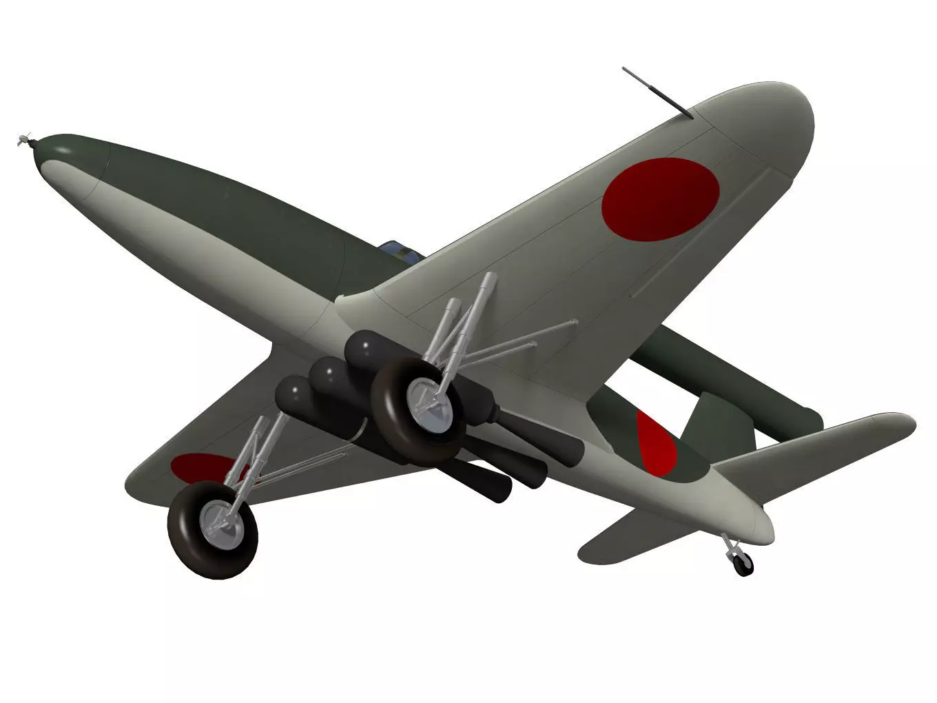 kawanishi baika 3D model_3