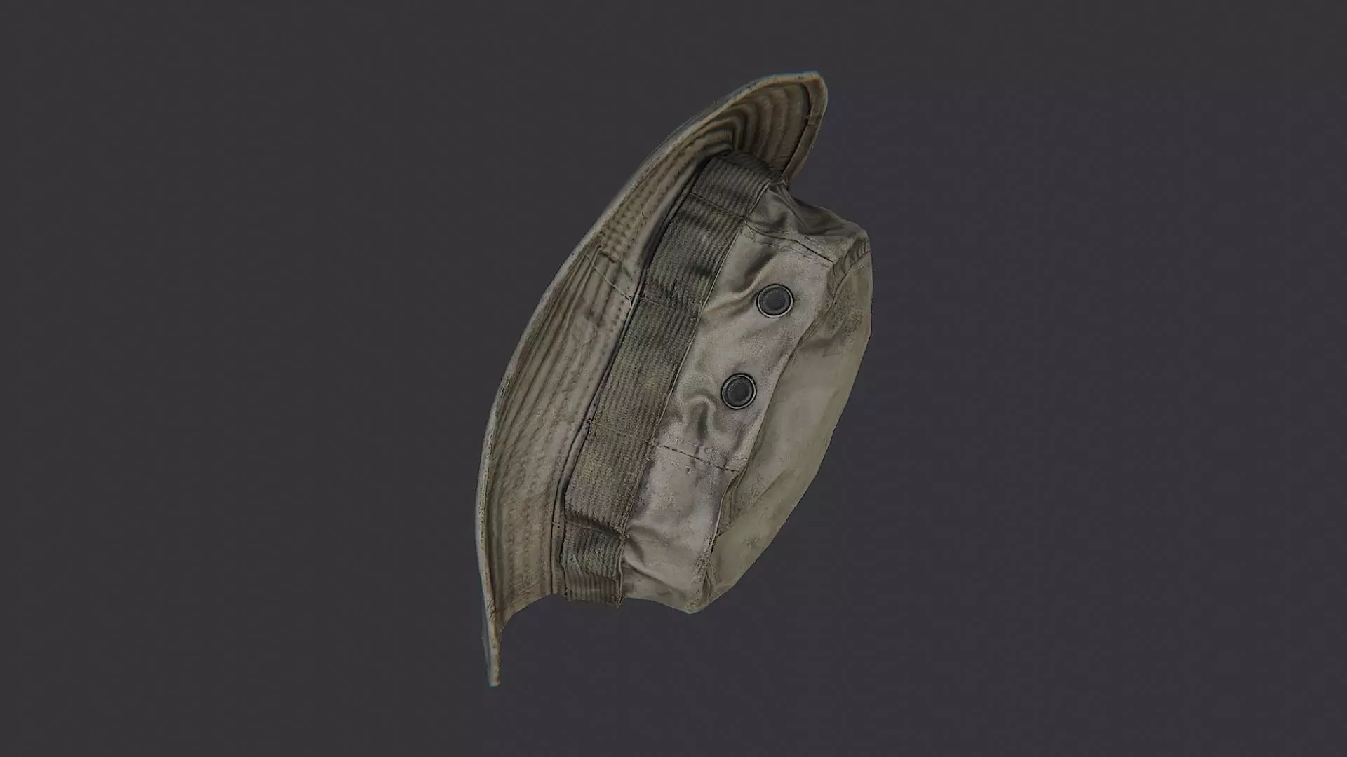 Olive Boonie Hat Prop for Characters Low-poly 3D model_4