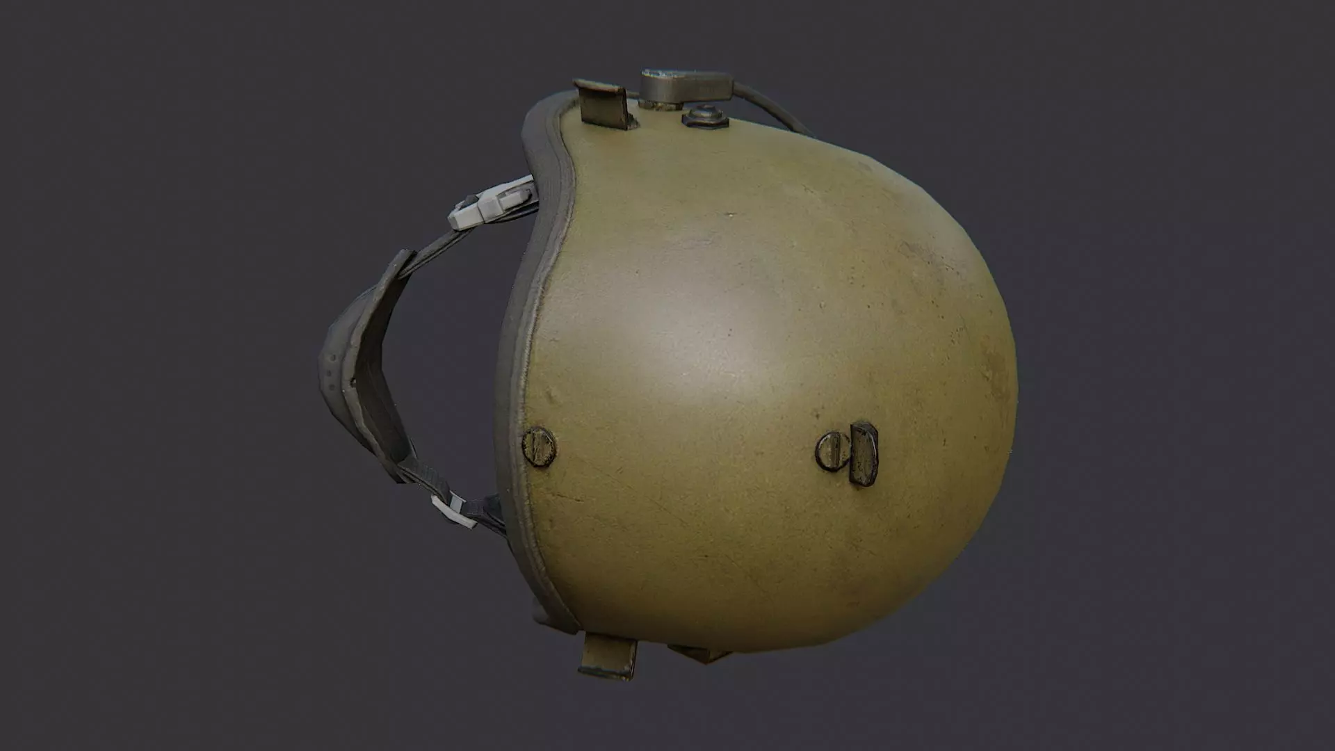 Russian army helmet with strap Low-poly 3D model_2