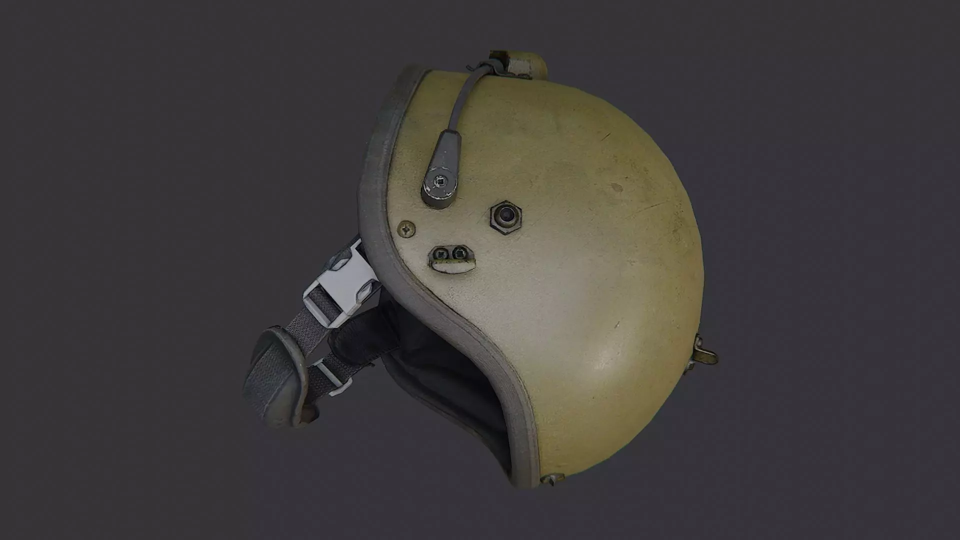 Russian army helmet with strap Low-poly 3D model_4