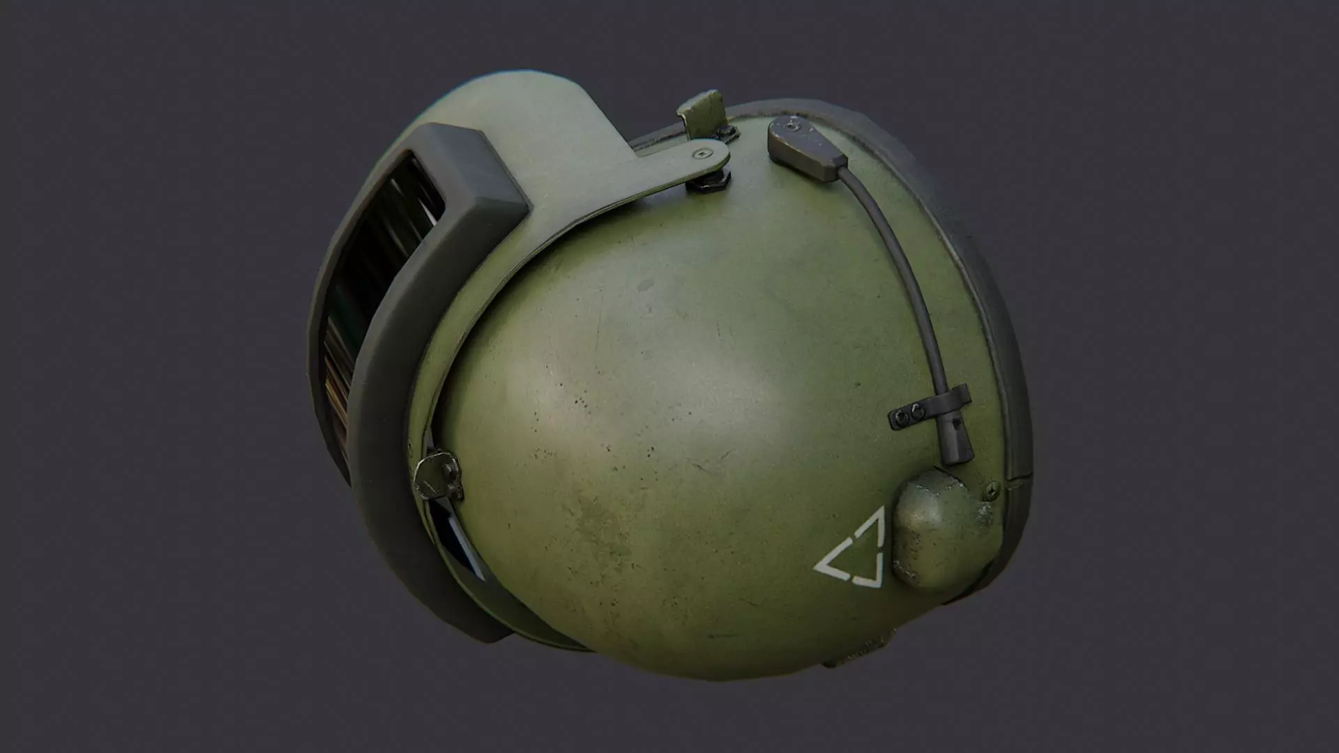 Russian Army Spetsnaz Helmet with Visor Low-poly 3D model_3