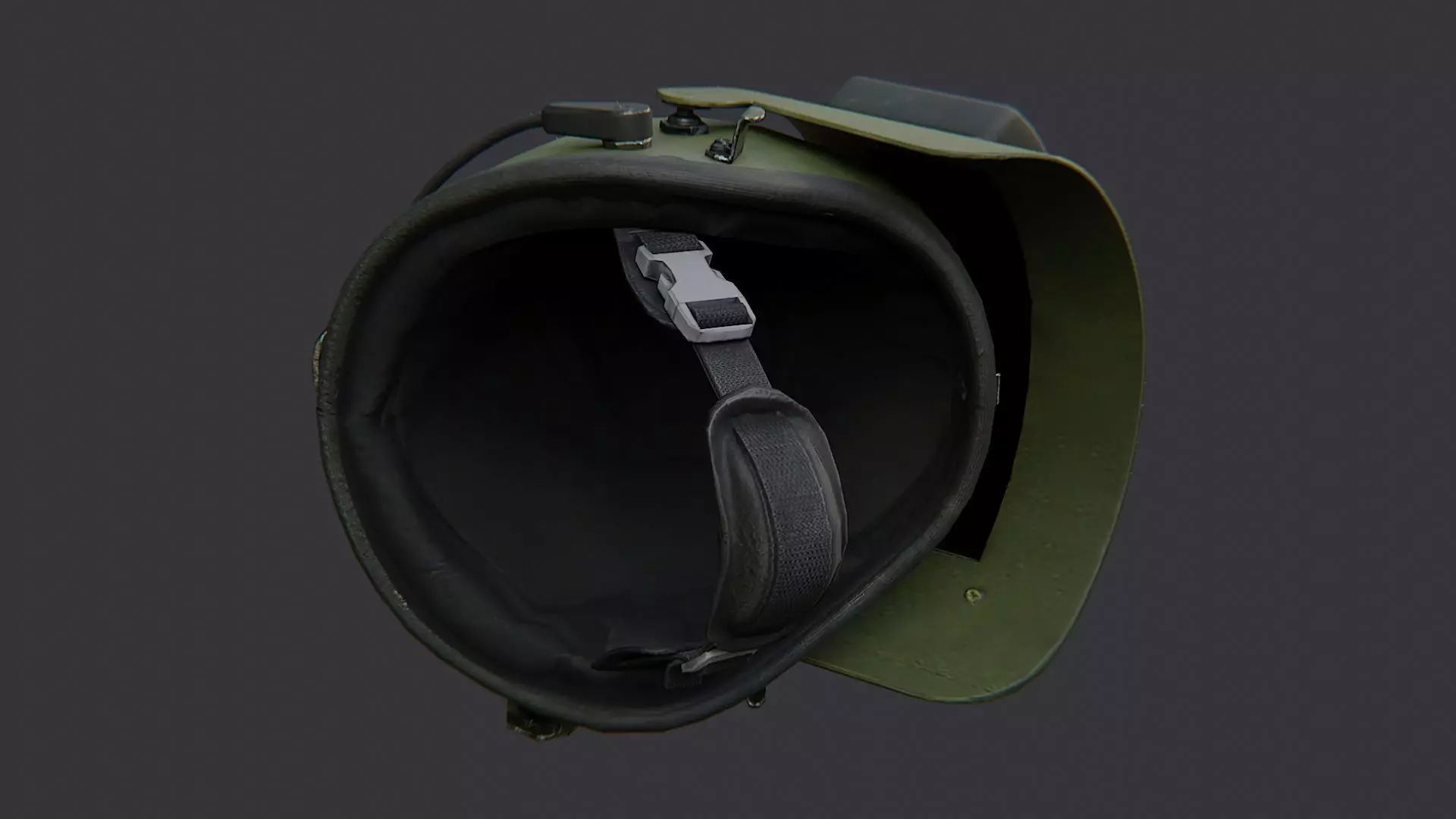 Russian Army Spetsnaz Helmet with Visor Low-poly 3D model_1