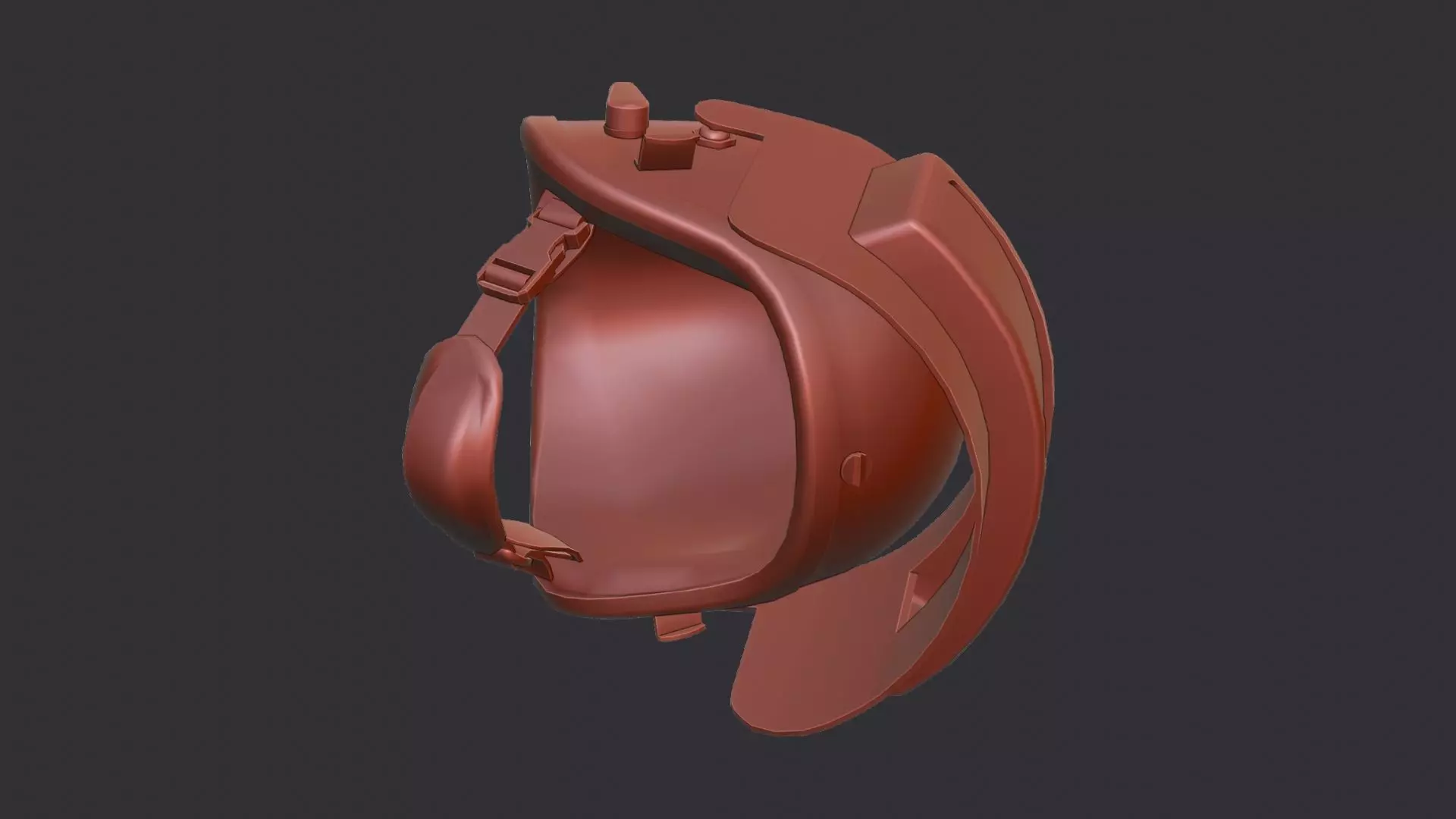 Russian Army Spetsnaz Helmet with Visor Low-poly 3D model_6