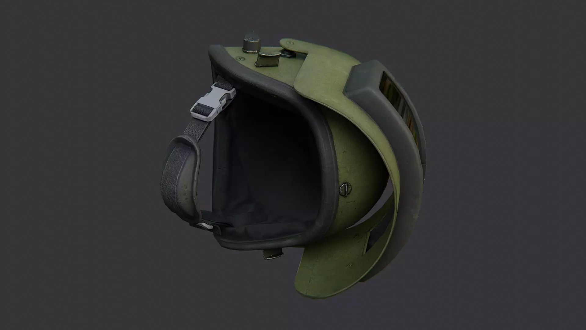 Russian Army Spetsnaz Helmet with Visor Low-poly 3D model_0