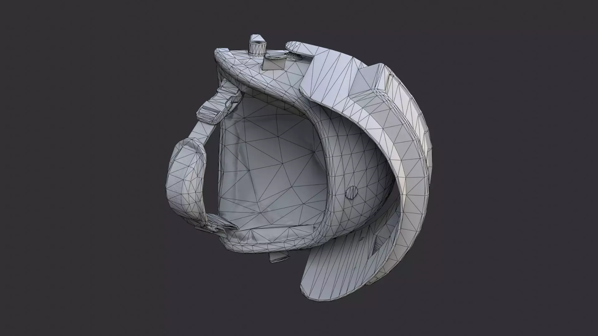 Russian Army Spetsnaz Helmet with Visor Low-poly 3D model_7