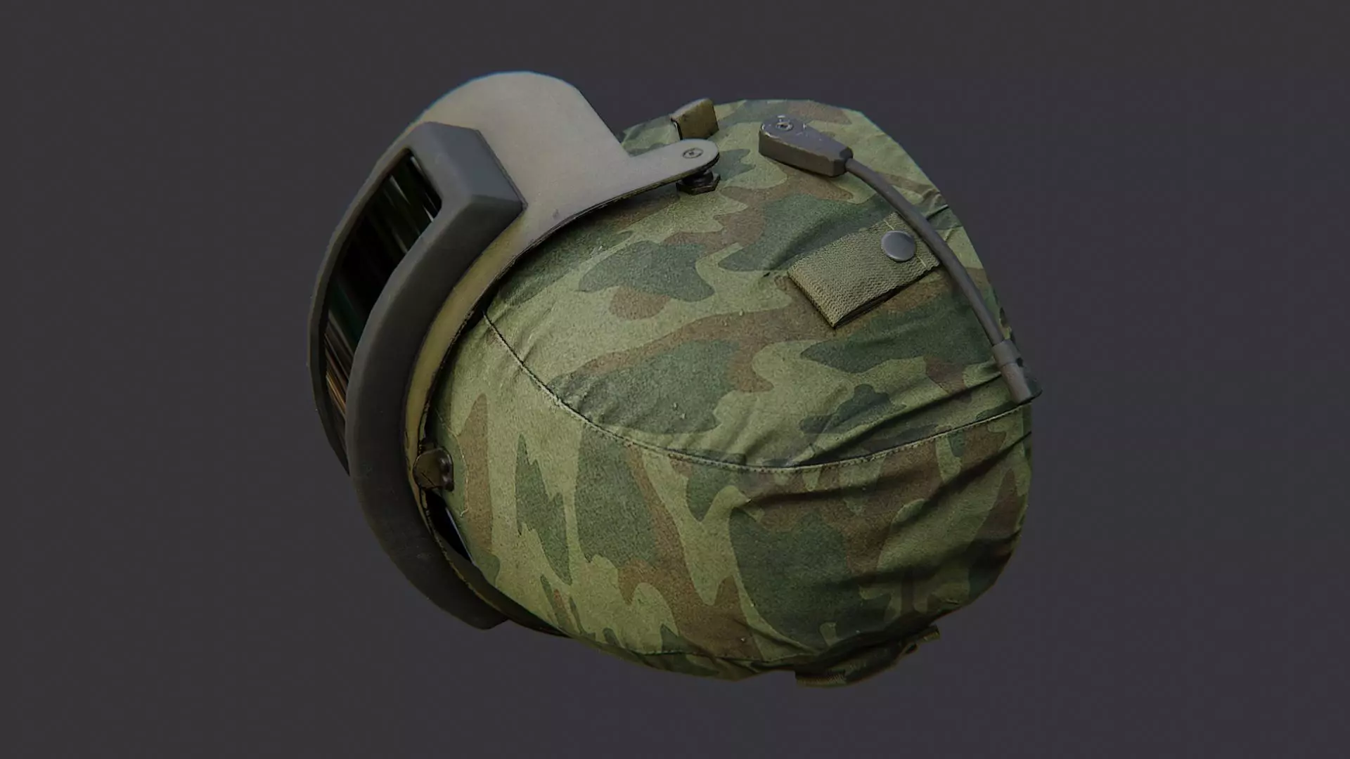 Hat Russian Army Helmet with Visor Low-poly 3D model_3