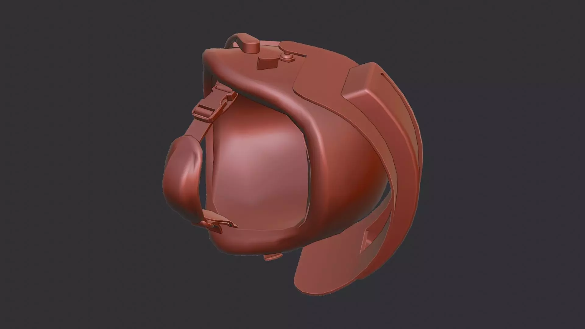 Hat Russian Army Helmet with Visor Low-poly 3D model_6