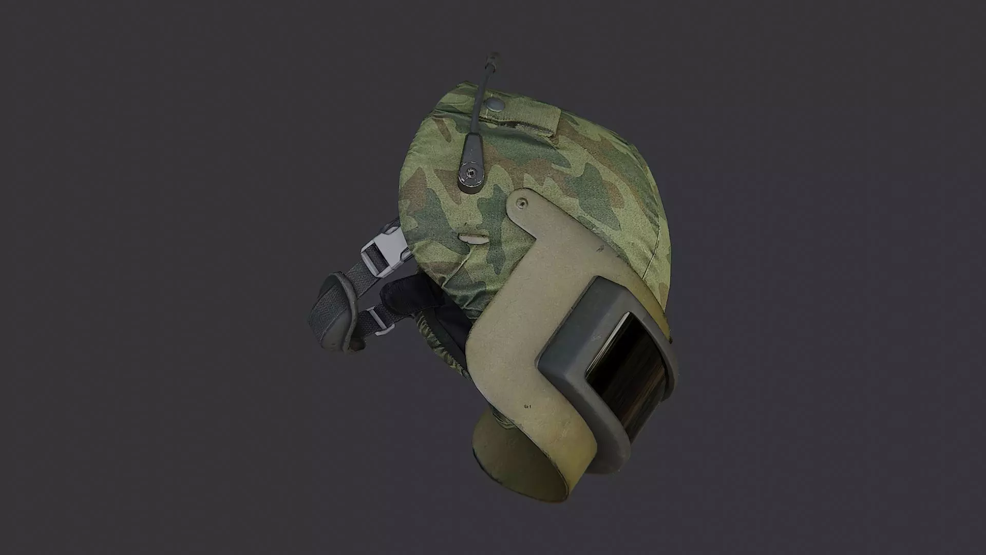 Hat Russian Army Helmet with Visor Low-poly 3D model_4