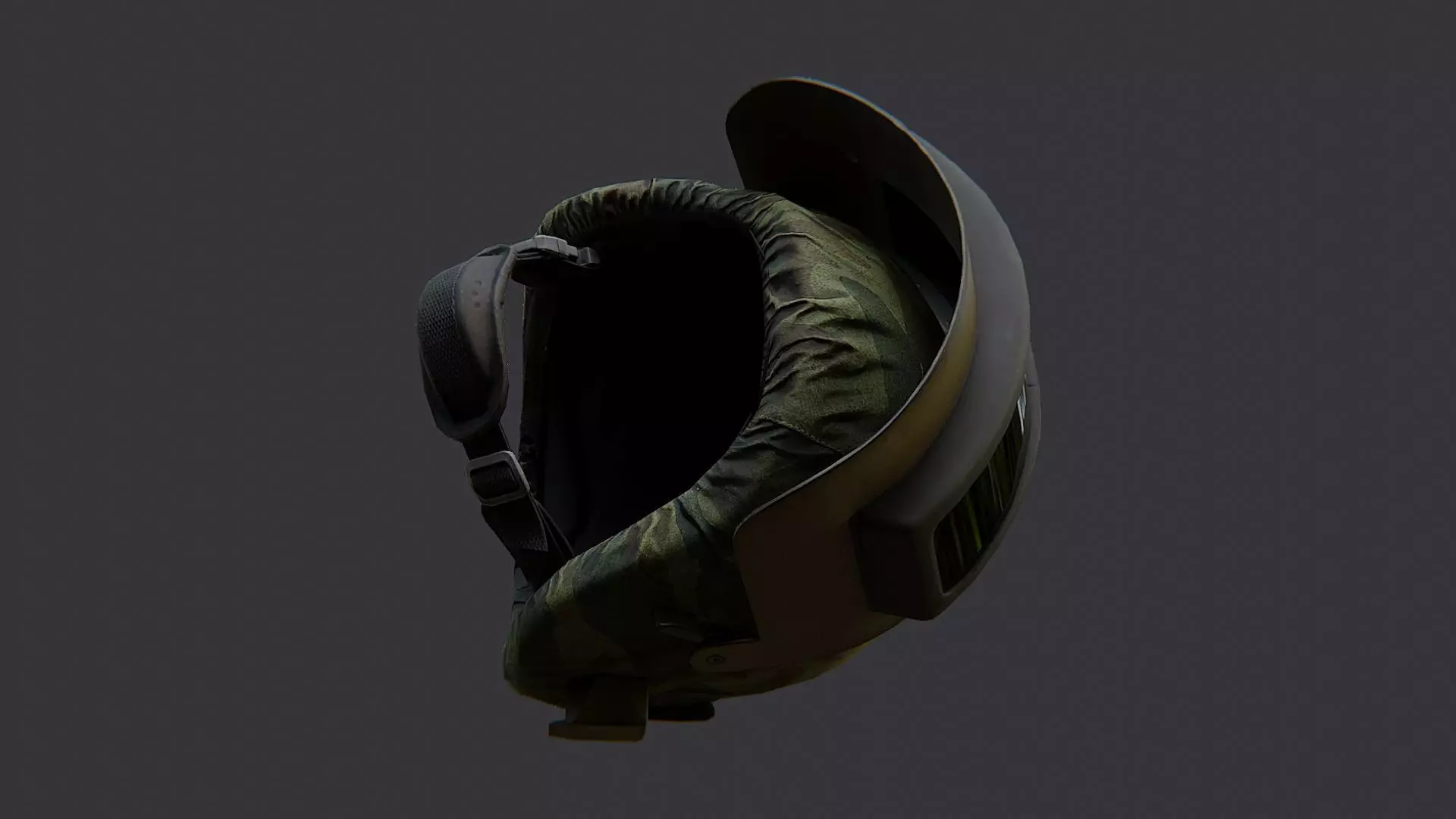 Hat Russian Army Helmet with Visor Low-poly 3D model_5