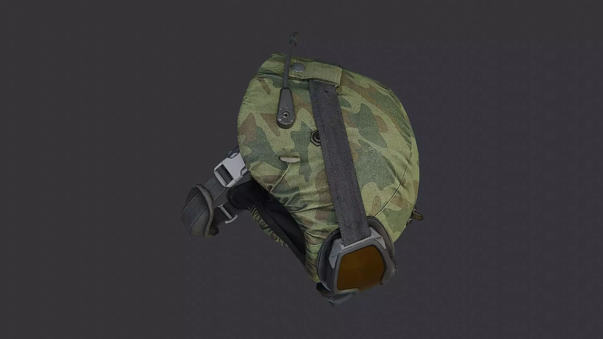 Russian Army Camouflage Helmet with Goggles Low-poly 3D model_4