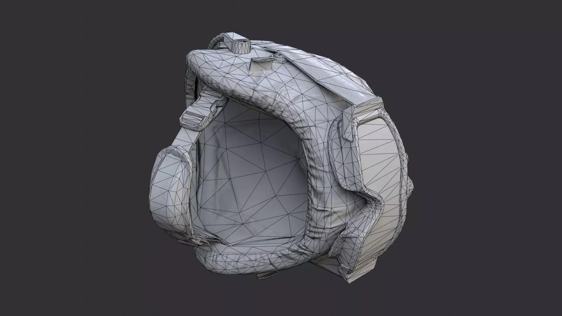 Russian Army Camouflage Helmet with Goggles Low-poly 3D model_7