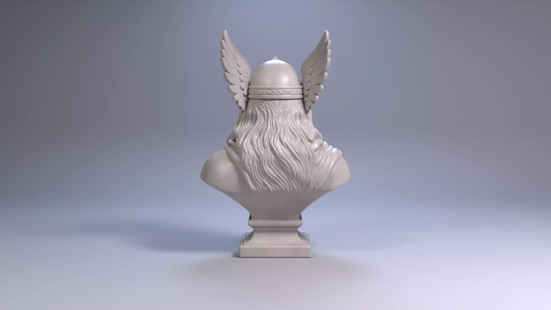 Odin Bust Sculpture 3D Printable STL File 3D print model_4