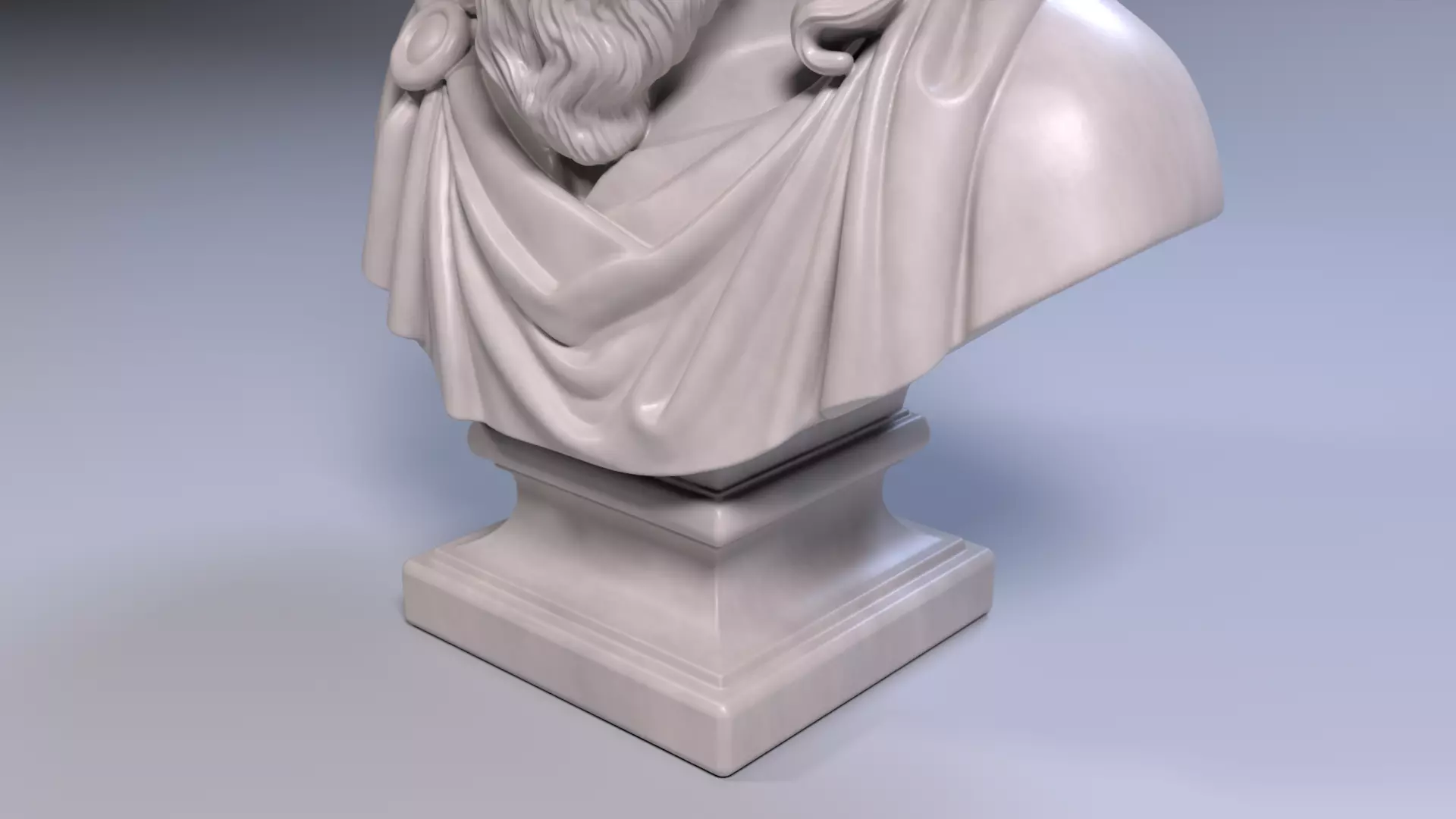 Odin Bust Sculpture 3D Printable STL File 3D print model_10