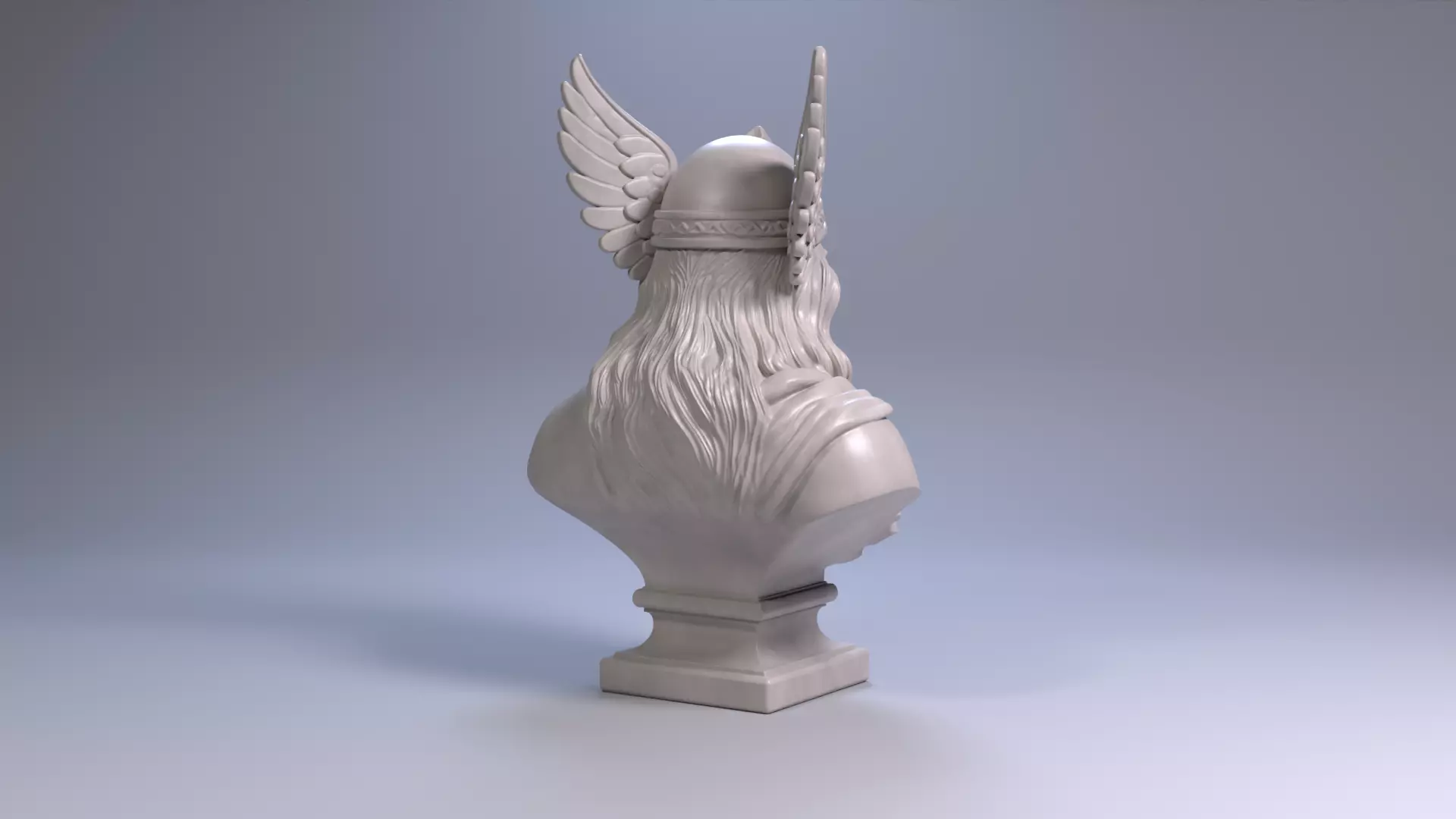 Odin Bust Sculpture 3D Printable STL File 3D print model_19