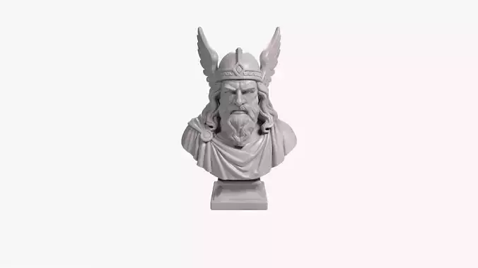 Odin Bust Sculpture 3D Printable STL File