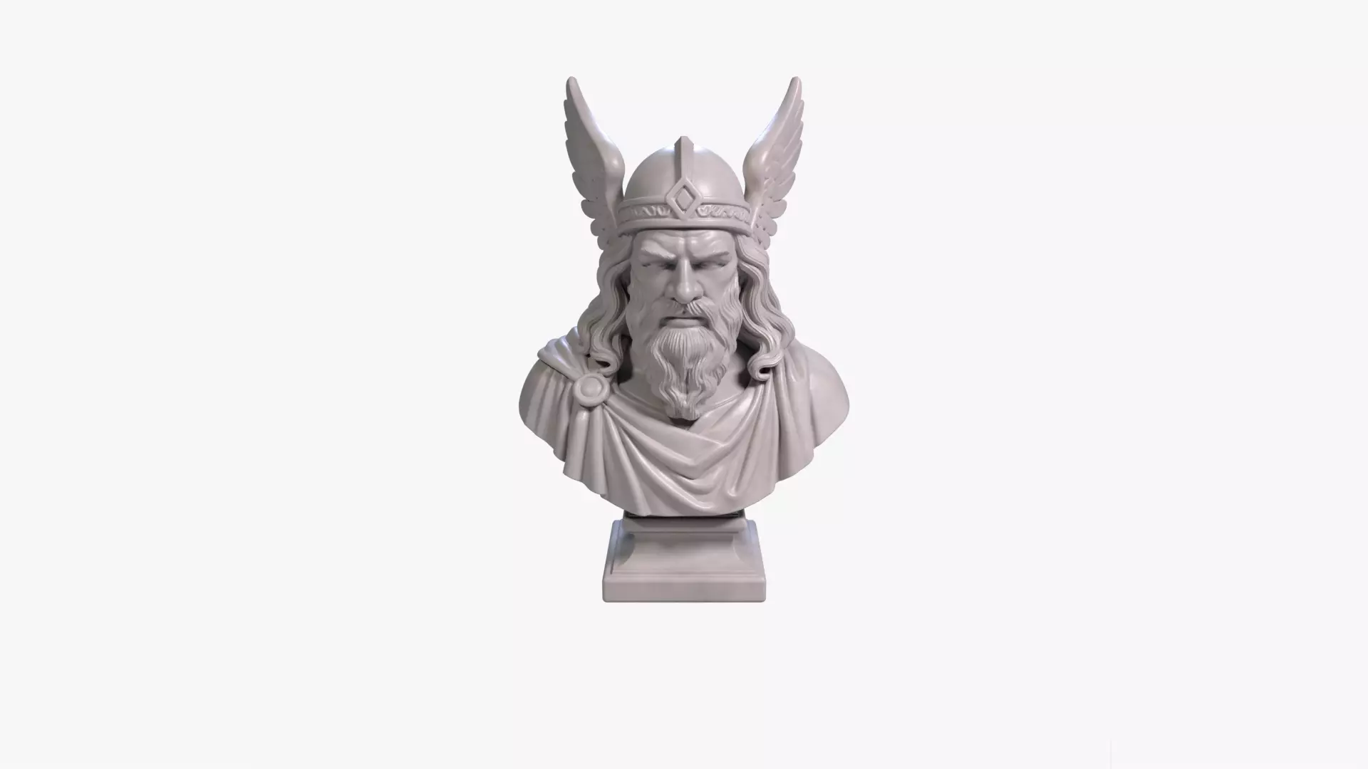 Odin Bust Sculpture 3D Printable STL File 3D print model_0