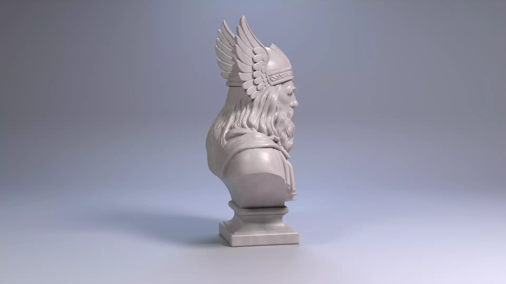 Odin Bust Sculpture 3D Printable STL File 3D print model_20