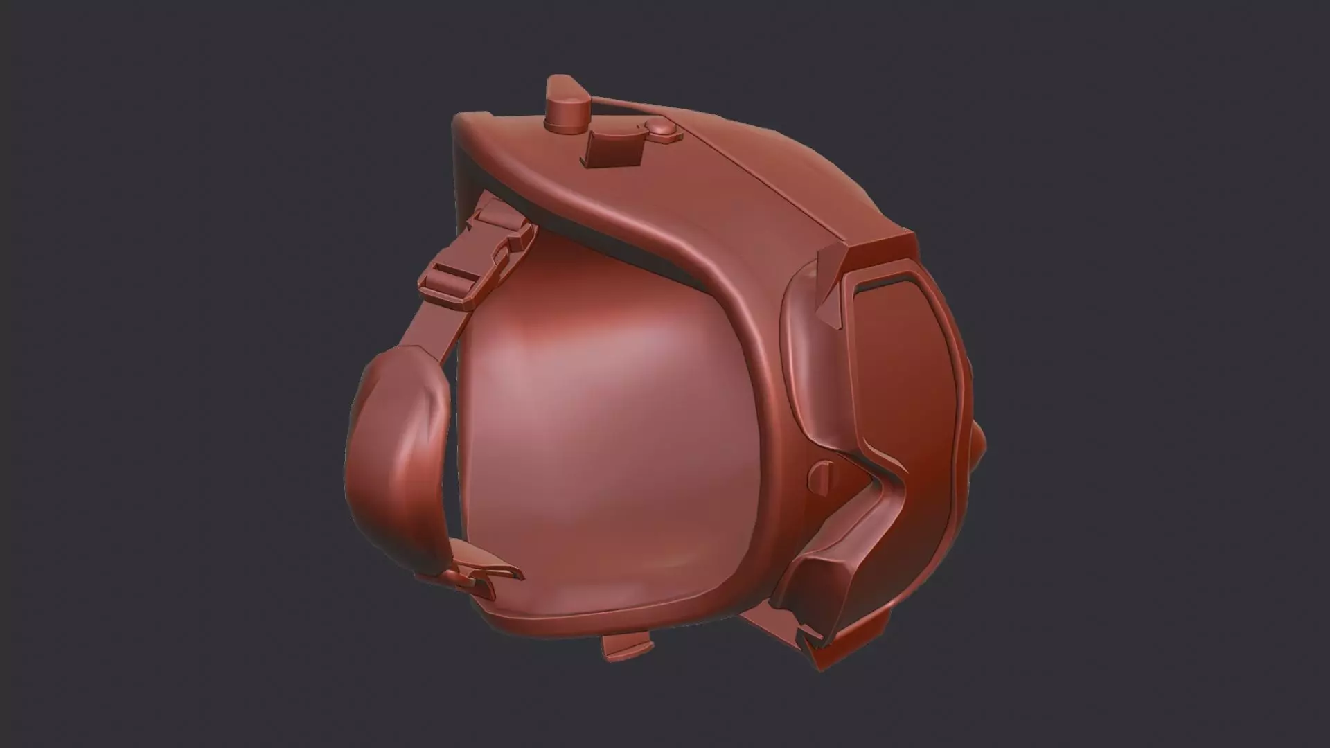Russian Army Helmet with Goggles Low-poly 3D model_6